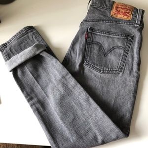 levi’s grey tapered straight leg jean